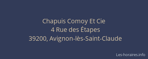 Chapuis Comoy Et Cie