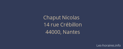 Chaput Nicolas