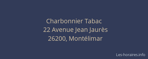 Charbonnier Tabac