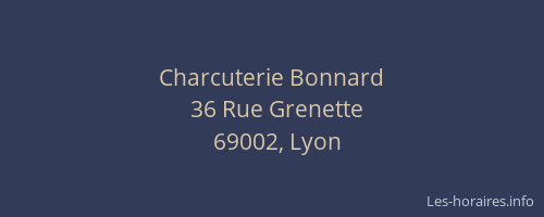 Charcuterie Bonnard