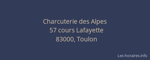 Charcuterie des Alpes