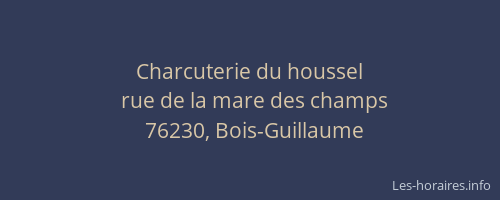 Charcuterie du houssel