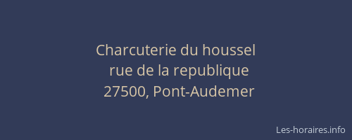 Charcuterie du houssel