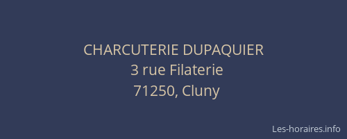 CHARCUTERIE DUPAQUIER