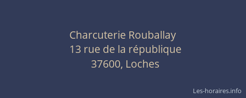 Charcuterie Rouballay