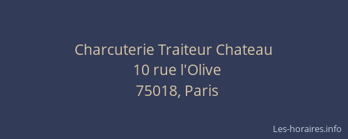 Charcuterie Traiteur Chateau