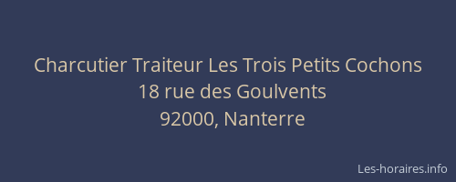 Charcutier Traiteur Les Trois Petits Cochons