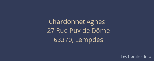 Chardonnet Agnes