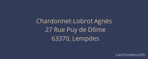 Chardonnet-Lobrot Agnès