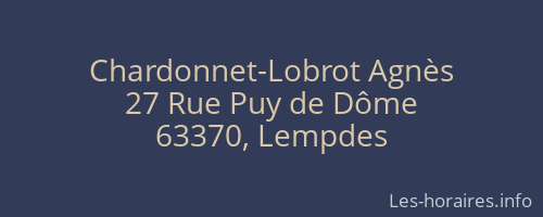 Chardonnet-Lobrot Agnès