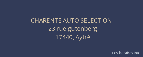 CHARENTE AUTO SELECTION