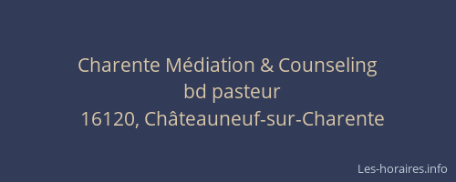 Charente M&eacute;diation & Counseling