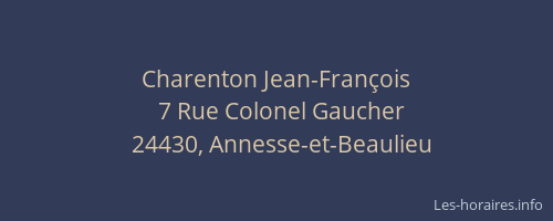 Charenton Jean-Fran&ccedil;ois