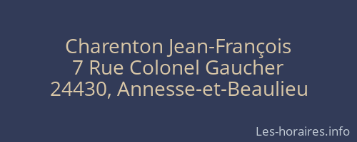 Charenton Jean-François