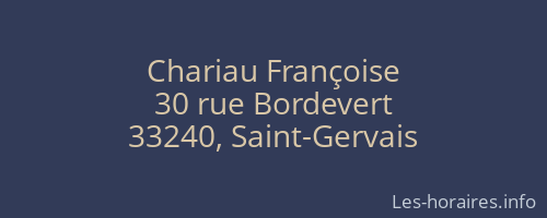 Chariau Françoise