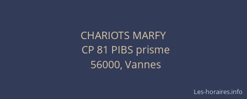 CHARIOTS MARFY