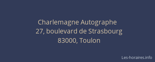 Charlemagne Autographe