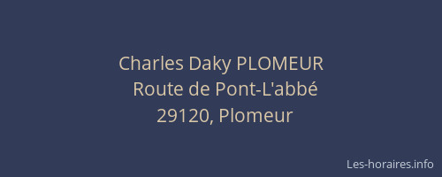 Charles Daky PLOMEUR