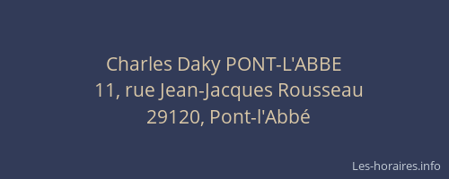 Charles Daky PONT-L'ABBE