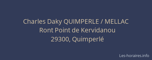 Charles Daky QUIMPERLE / MELLAC