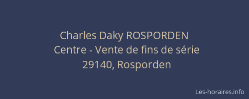 Charles Daky ROSPORDEN