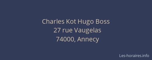 Charles Kot Hugo Boss