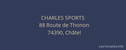 CHARLES SPORTS