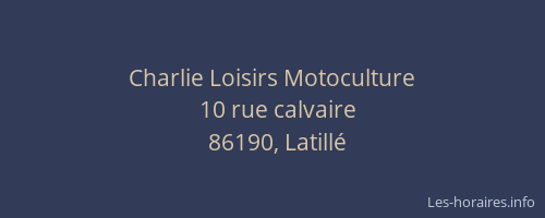 Charlie Loisirs Motoculture