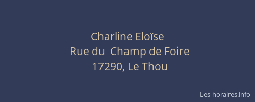 Charline Elo&iuml;se