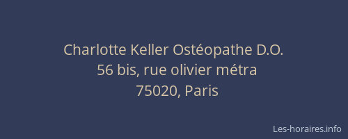 Charlotte Keller Ostéopathe D.O.