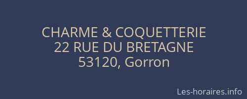 CHARME & COQUETTERIE