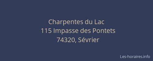 Charpentes du Lac