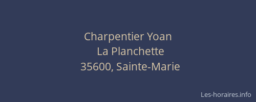 Charpentier Yoan