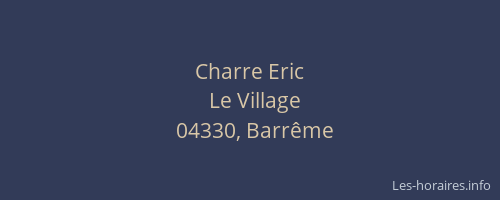 Charre Eric