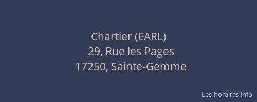 Chartier (EARL)