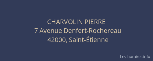 CHARVOLIN PIERRE