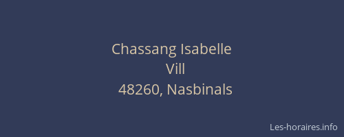 Chassang Isabelle