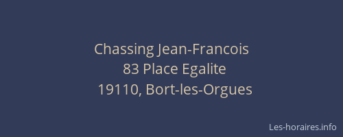Chassing Jean-Francois