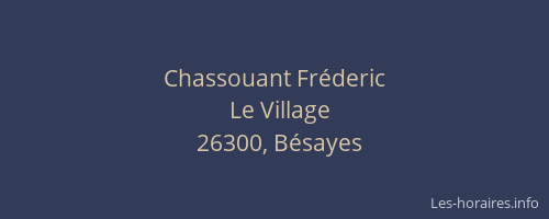 Chassouant Fréderic
