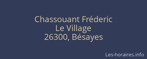 Chassouant Fréderic