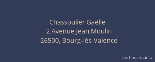 Chassoulier Gaëlle