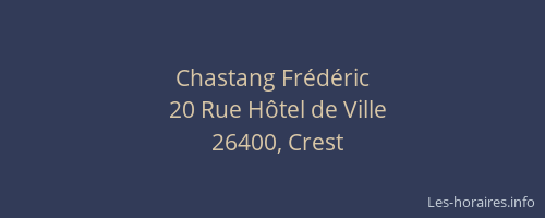 Chastang Frédéric