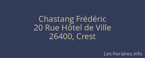Chastang Frédéric
