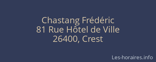 Chastang Frédéric