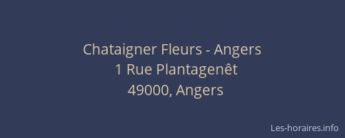Chataigner Fleurs - Angers