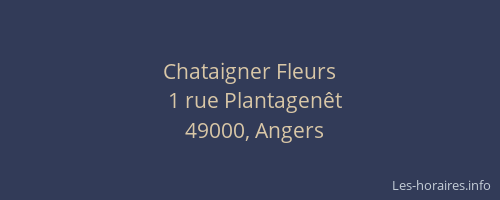 Chataigner Fleurs