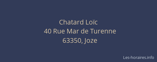 Chatard Lo&iuml;c