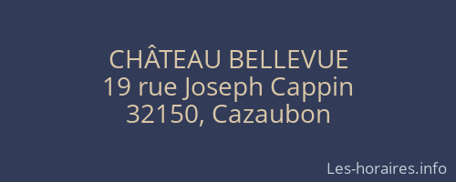 CHÂTEAU BELLEVUE