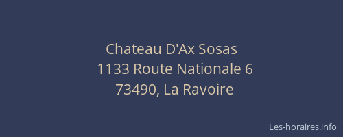 Chateau D'Ax Sosas