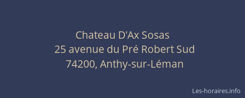 Chateau D'Ax Sosas
